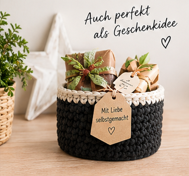 Häkelboden rund schwarz Filz Set (verschiedene Größen, 5 Stück)